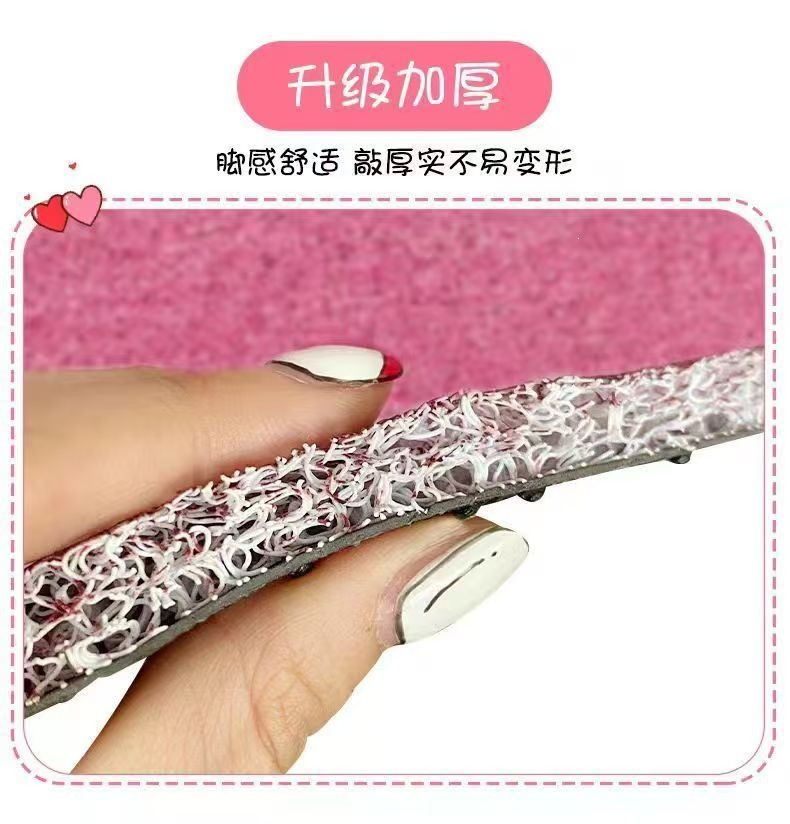 Car floor mat with silk loops, dirt-resistant, universal for car interiors, cute protective mat, anti-dirt car mat, single piece for the driver's seat, for women