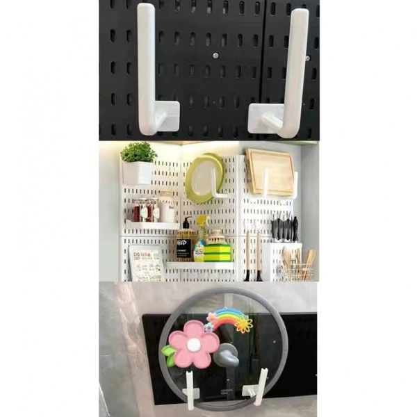 Special L-shaped book shelf for this store (1 pair)-[Imported PP environmental protection] Accessories are only suitable for the hole board of this store
