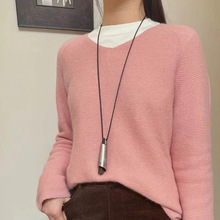 几何卷曲木头吊坠项链轻奢时尚高级感项坠个性小众独特项饰批发女