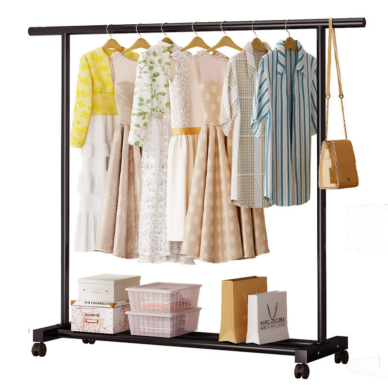 Простая напольная вешалка для белья, складывающаяся по дому, Indoor clothes rack, спальня, хранение одежды, мобильная общага, вешалка