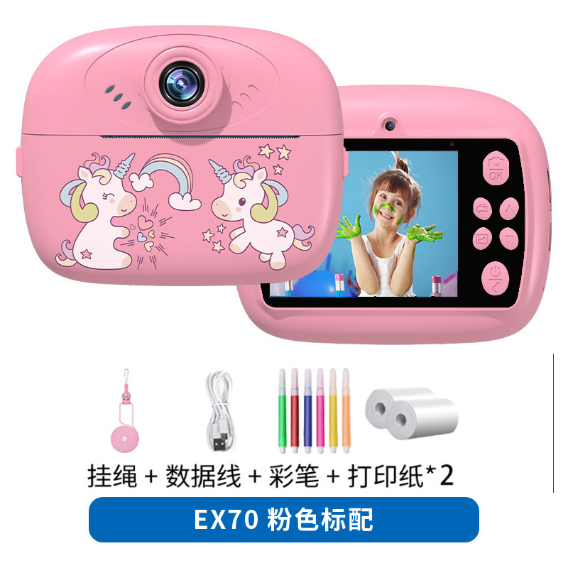 Nuevas cámaras transfronterizas para niños, cámara de mano, SLR, doble lente, juegos al aire libre, mini juguetes, cámara Polaroid