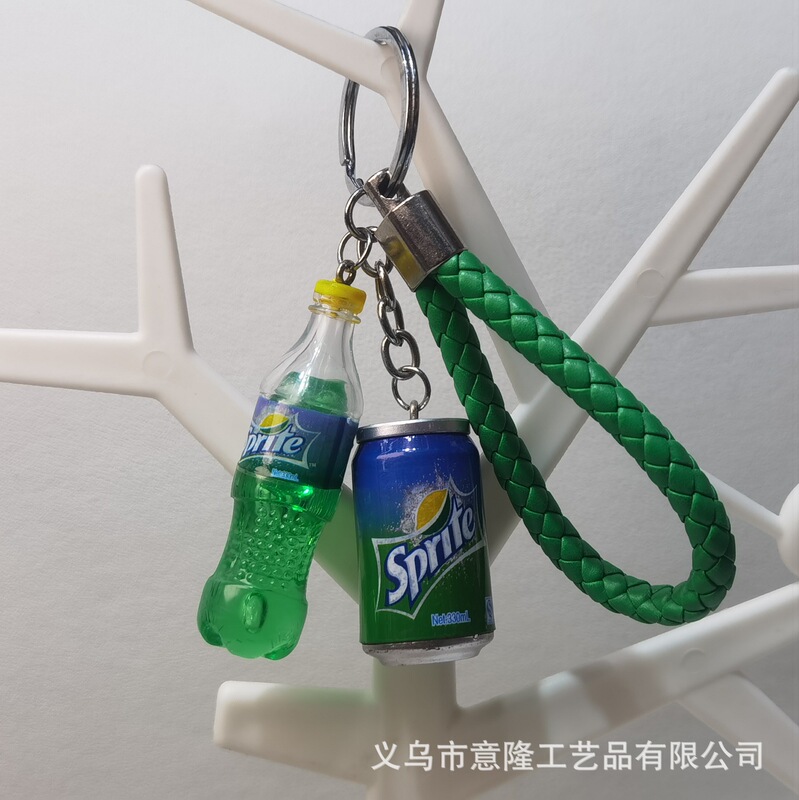 アニメシミュレーション3d立体コーラ雪碧飲料瓶ビール瓶キーホルダーストラップ|undefined