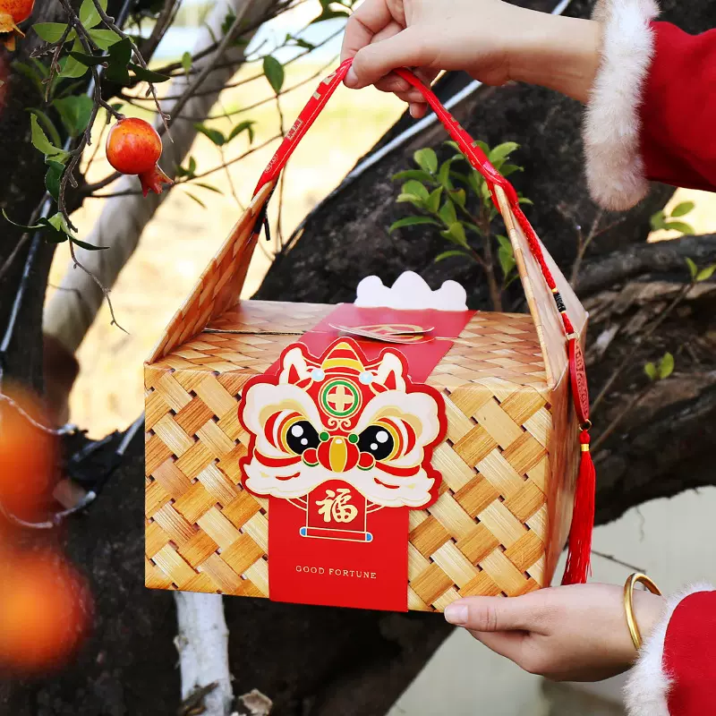 2025蛇年春节年货包装盒新年饼干雪花酥坚果零食大礼包土特产礼盒