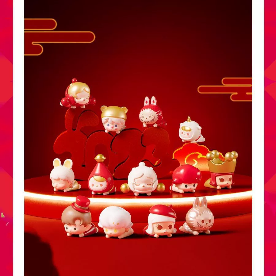 Bubble Moe Monter Новый год POP Bean Bubble Moe Mets Limited Spring Festival