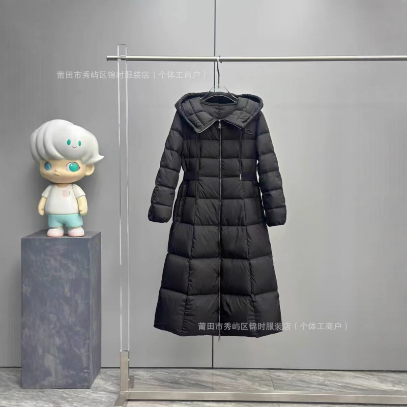 莆田高端蒙家羽绒服在逃公主加长款收腰外套冬季新款女士连帽百搭|undefined
