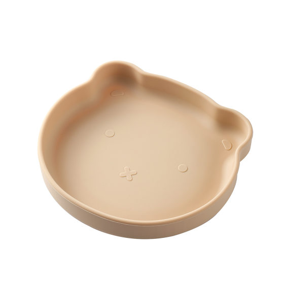 Silicone children's plate baby tableware cartoon bear baby food silicone bowl silicone spoon baby supplies wholesale