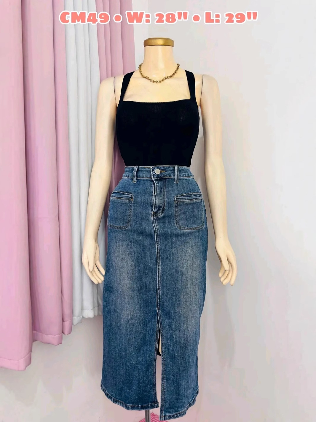 Cargo skirt denim pants wholesale ok ok image 6