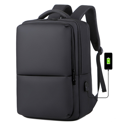 Laptop bag, dual-shoulder backpack for men, large capacity, waterproof Oxford cloth, business and casual men's bag, wholesale with printing