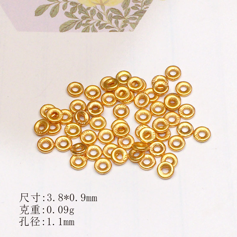 S925 Silver Inlaid Necklace Spacer Beads DIY Handmade Accessories Spacer Beads Semi-Finished Products Wholesale by the Gram