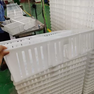 开模定制塑料鸡苗箱来图加工四格鸡苗筐带隔断雏鸡转运箱来料加工