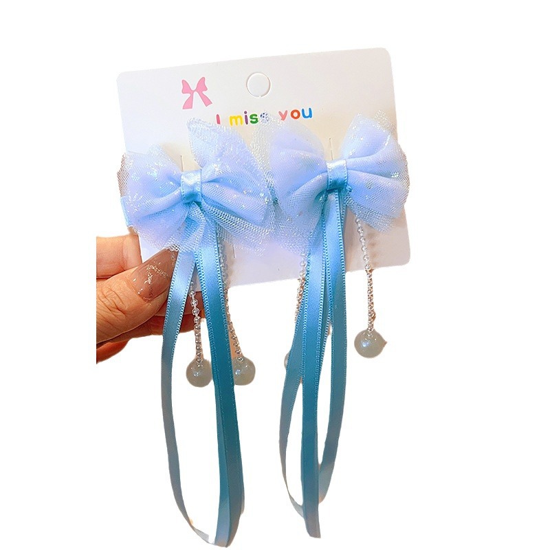 Borla antigua joyería horquilla para niños cinta arco malla trenzada pelo niña bebé lindo joyería al por mayor