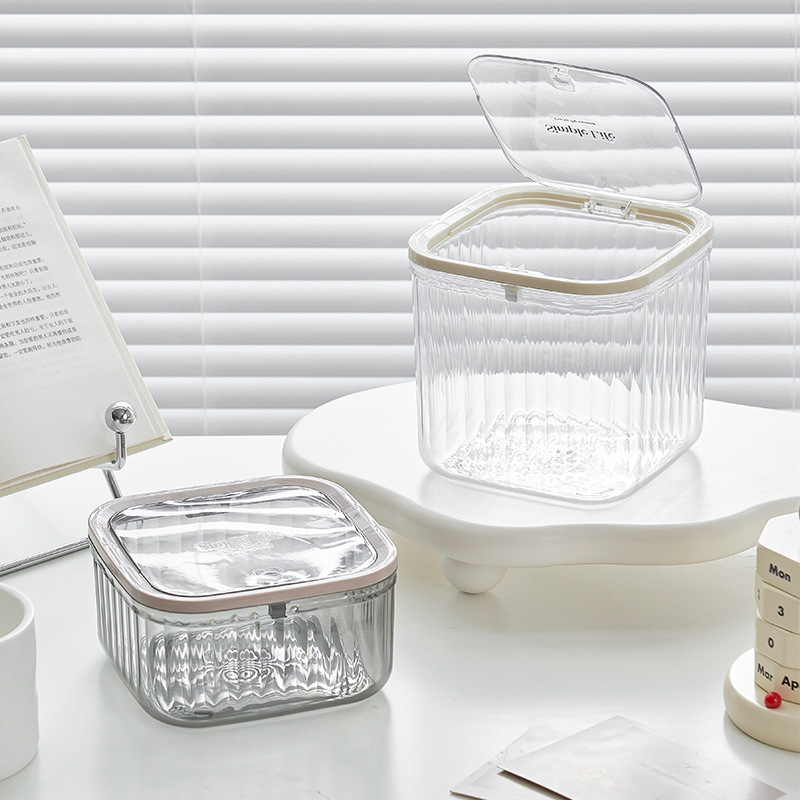 Plastic transparent high quality garbage can for home use