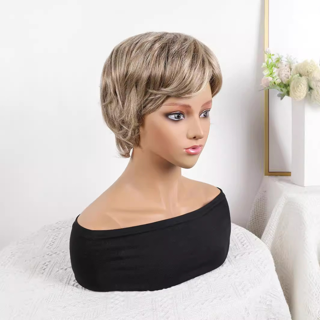 Fibra química al por mayor bob cabello pelucón mecánico pelucón cubierta de pelo