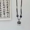 Protective amulet, woven small design fashionable necklace, advanced beads, accessory, Chinese style, simple and elegant design, high-quality style