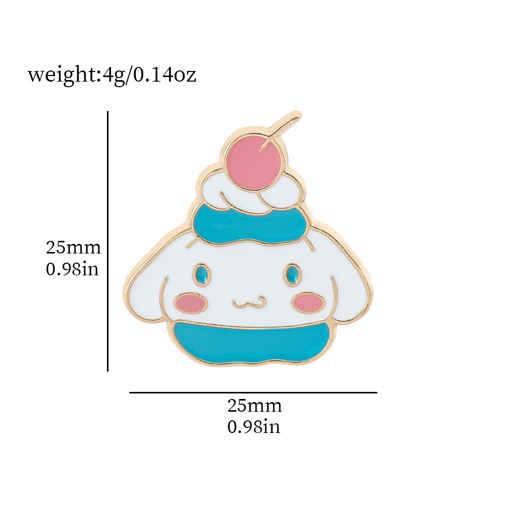 Venta caliente cien Sanrio serie de metal broche de dibujos animados coolomi Yugui perro KT gato todo-fósforo de moda insignia