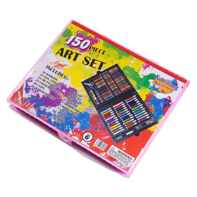 Juego de pinceles 208 Juego de bolígrafos de acuarela 150 con caballete Pintura de arte para niños 168 Regalos transfronterizos 86 colores