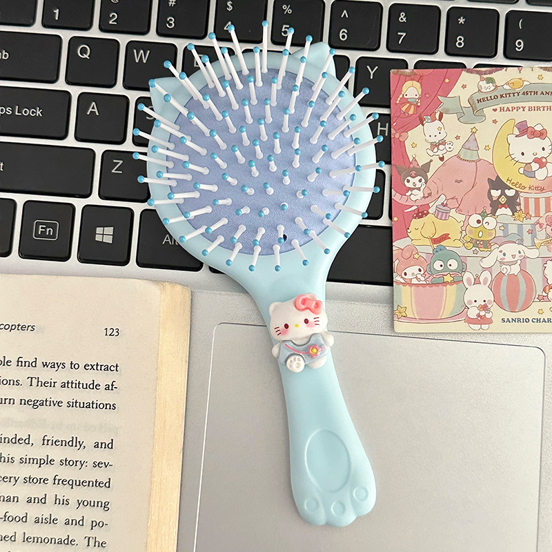 Cat ear mirror comb-blue flower bag KT cat