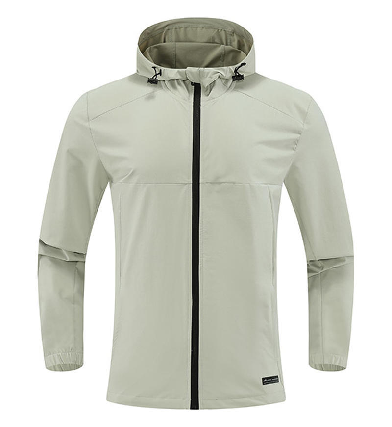 Dijia chaqueta deportiva chaqueta transfronteriza otoño e invierno moda con capucha de secado rápido manga larga al aire libre cortavientos repelente al agua para hombres