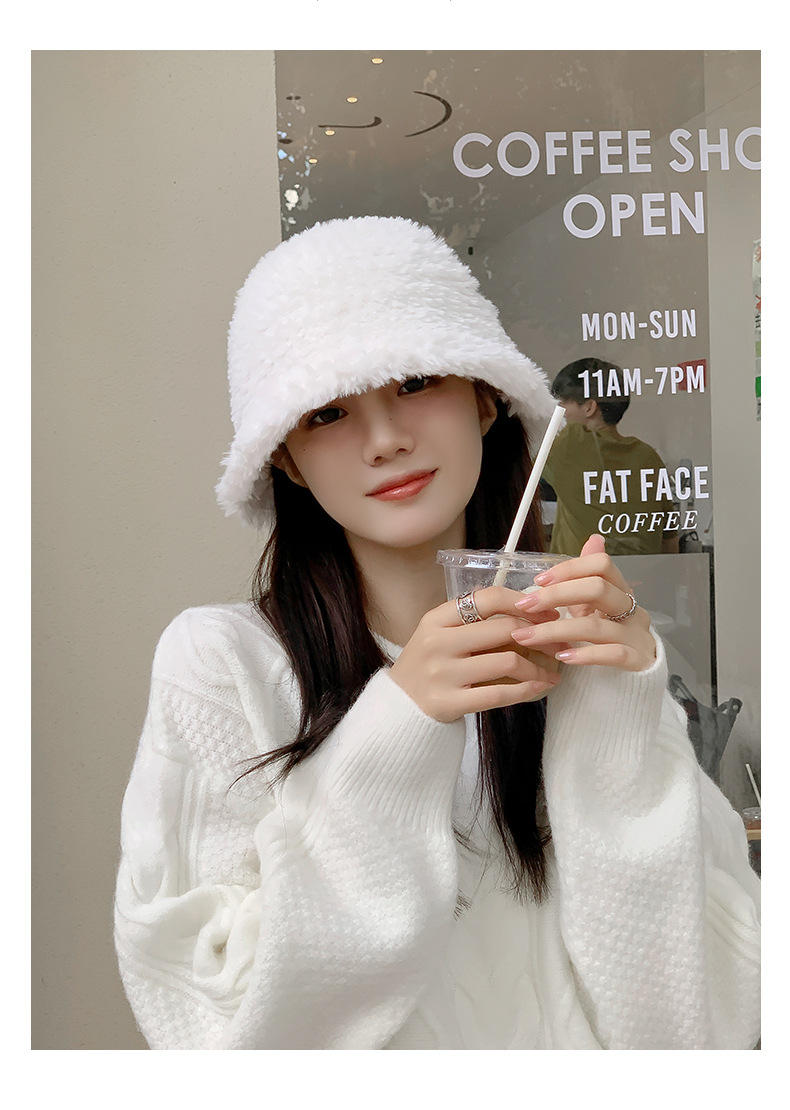 Plüschmützen für Kinder zum Warmhalten im Herbst und Winter Strickmützen für Fischer Vermietermützen Mützen aus Wassermelonenhaut Winterwollmützen mit runder Oberseite_voghion.com