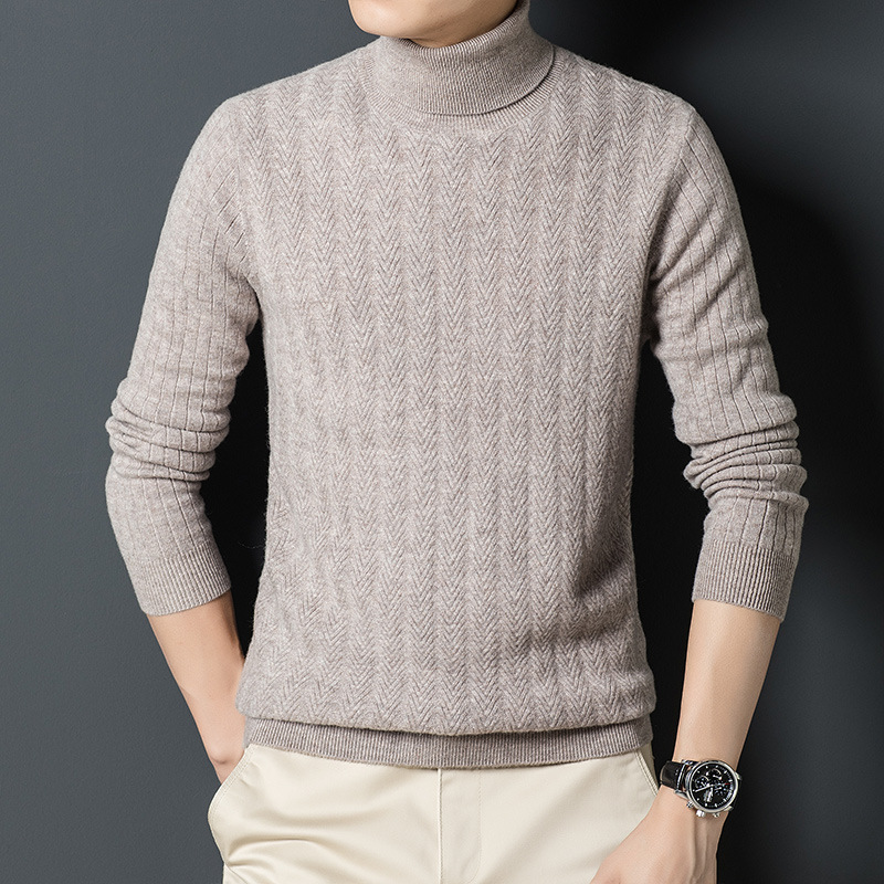 Demi-season woolen solid color keep warm soft sweater