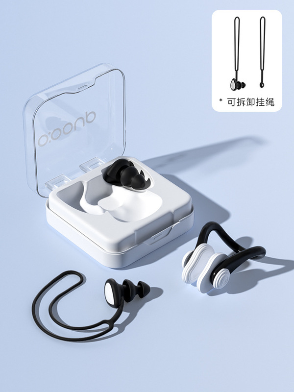 游泳耳塞防水专业游泳洗澡防进水不隔音防呛潜水鼻夹套装可爱成人|undefined