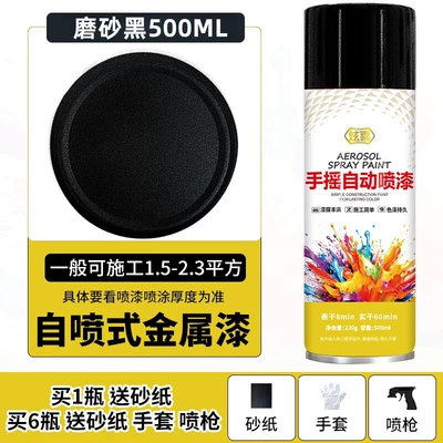 Avtomobil boyası paint, matte black, matte - matte-black-500ml1-bottle