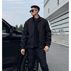 美式飞行员夹克男秋冬季三防立领休闲痞帅复古户外工装百搭外套潮