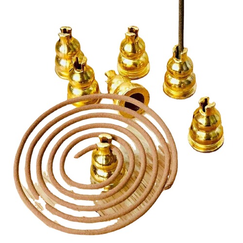 [Source Manufacturer] Copper-Plated Gourd Incense Holder, Coil & Stick Incense Burner, Sandalwood Incense Stand, Home Use Incense Ritual Set