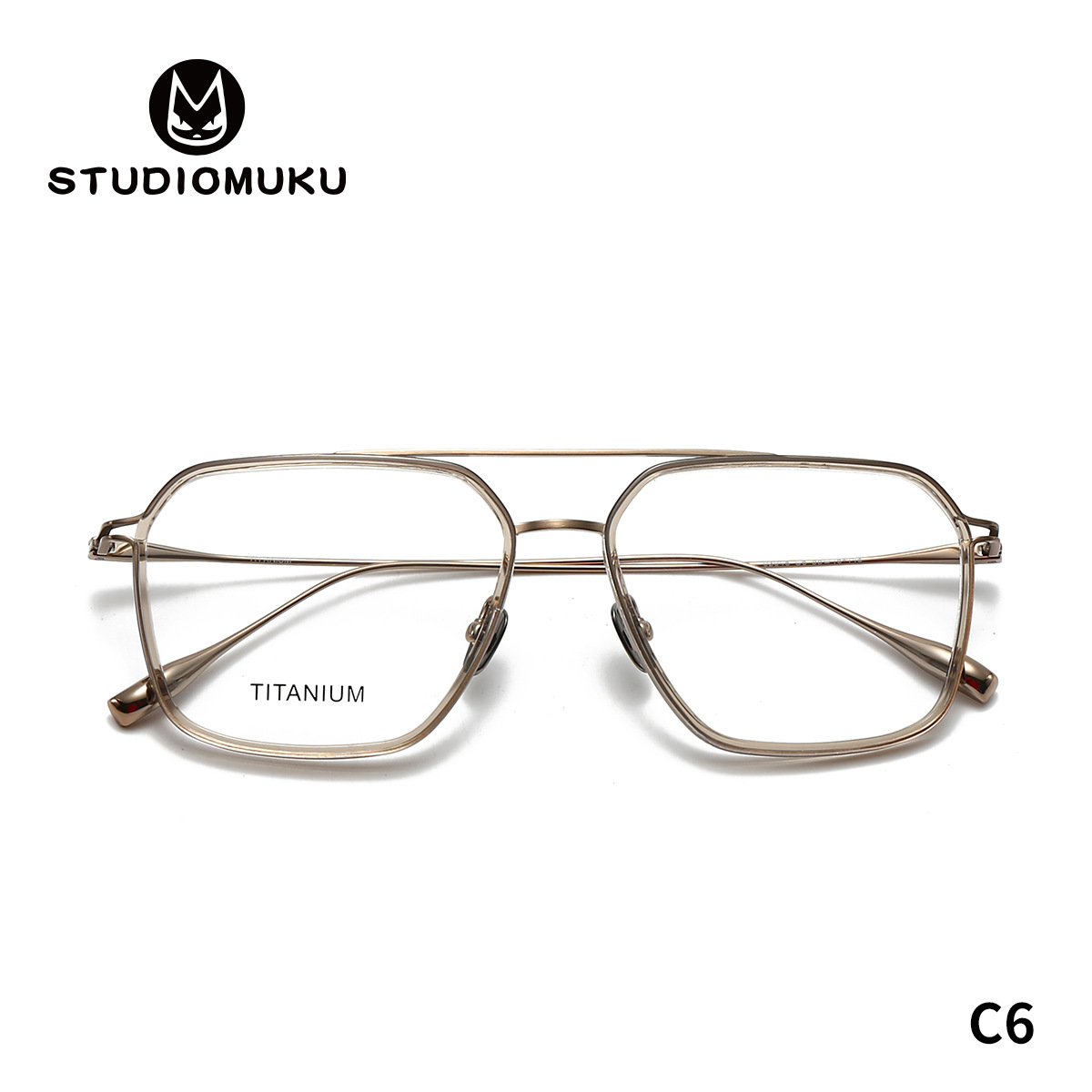 STUDIOMUKU gafas de madera cool para satisfacer a los grandes de la moda con un temperamento encantador de gafas de doble haz.