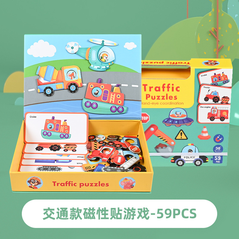 Puzzle interesante multi-tema tráfico de animales espacio escena de incendio Jigsaw Jigsaw