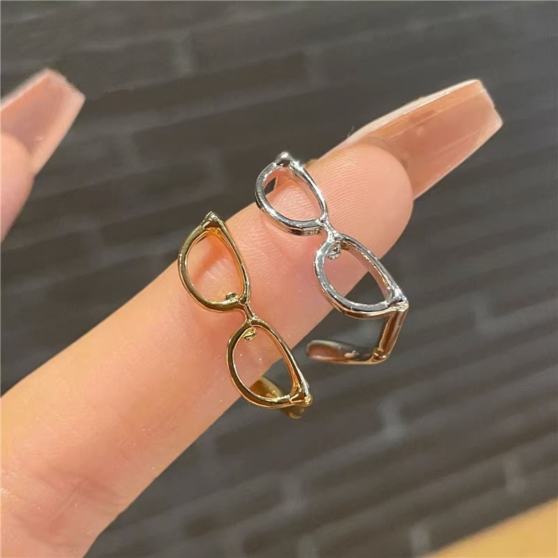 Style Moderne Vêtement De Rue Lunettes Le Cuivre Placage Anneau Ouvert display picture 4