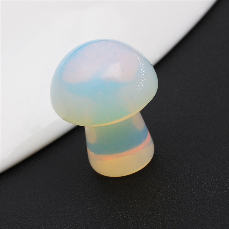 Cristal de ágata piedra semipreciosa Mini seta decoración maceta pecera DIY joyería decorativa seta transfronteriza