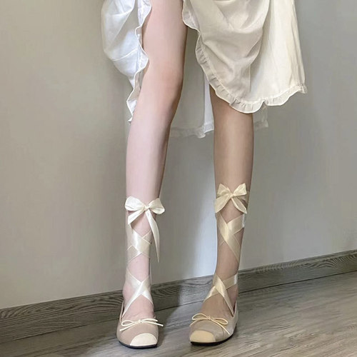 Ballet style single shoes for women, autumn strappy flat shoes, elegant lady outer wear, square toe Mary Jane shoes, bridesmaid shoes