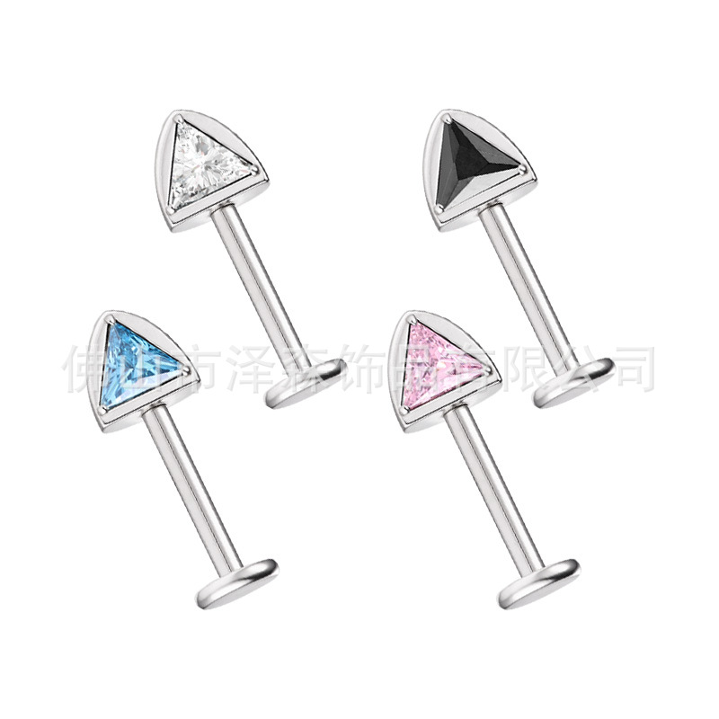 Labret piercing jewelry detail image