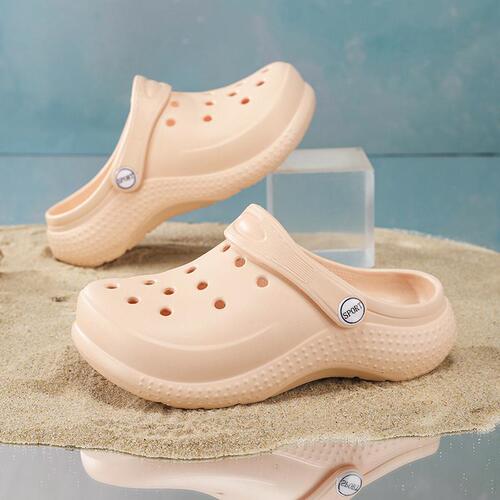 Men's Summer Holeshoe Outdoor Cap Toe Sandals, Unisex Casual Beach Shoes, Half-Cover Breathable Couple Shoes, Wholesale