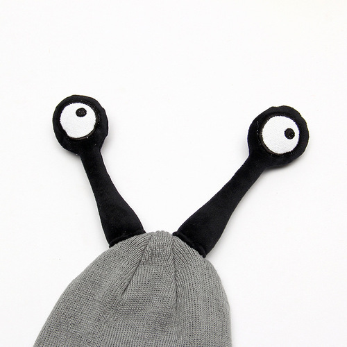 Whimsical Insect Knitted Hat for Autumn and Winter, Unisex Baby and Children, Big-Eyed Cartoon Hooded Hat, Knit Warm Hat
