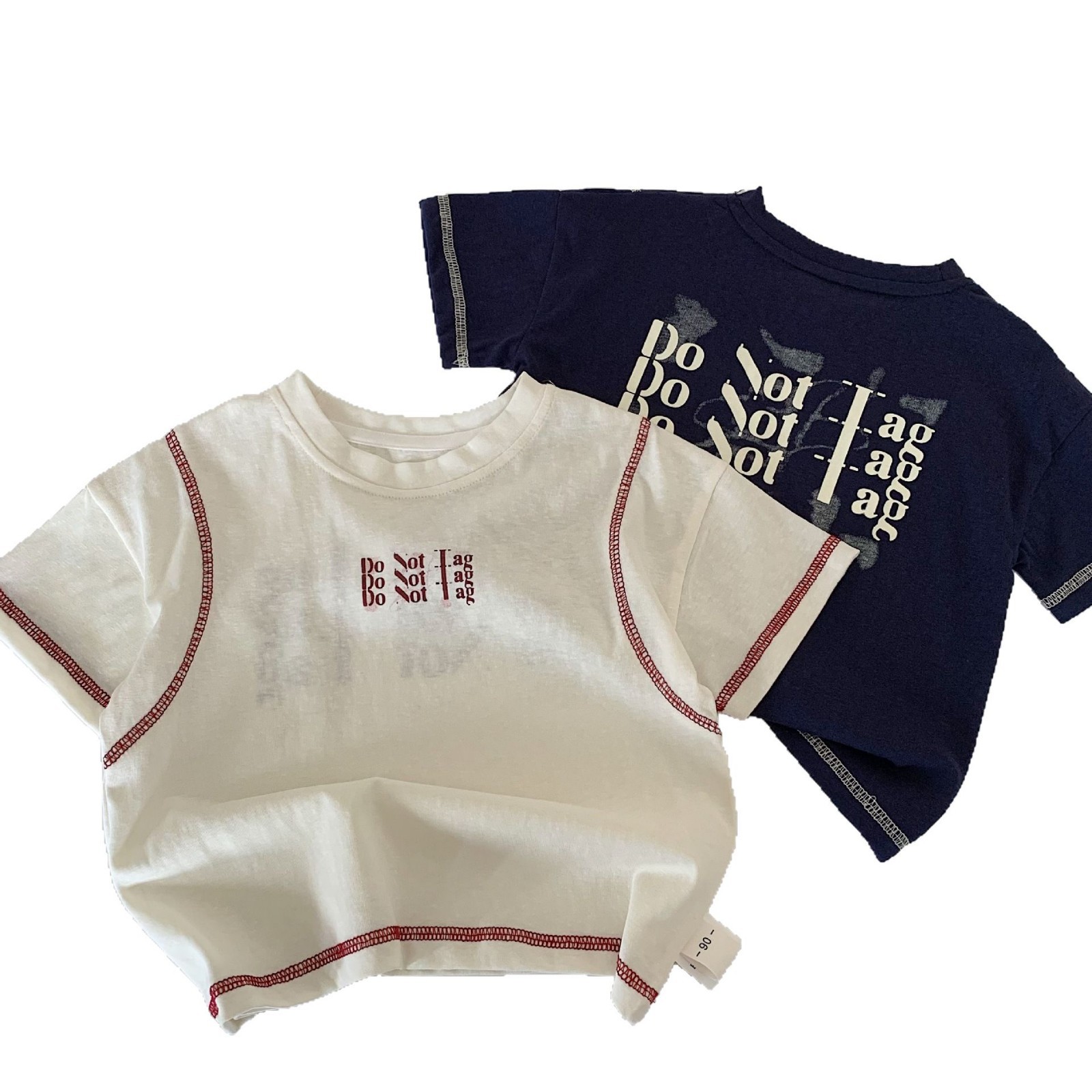 Camiseta de manga corta de verano para niños Maibao 2025 nuevo estilo coreano para niños y niñas tops de verano de estilo occidental suelto ropa para niños marea a