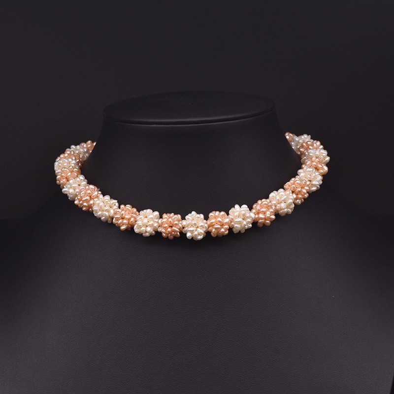 Barroco natural collar de perlas de agua dulce exquisita moda versátil cadena de clavícula para niñas accesorios accesorios accesorios al por mayor