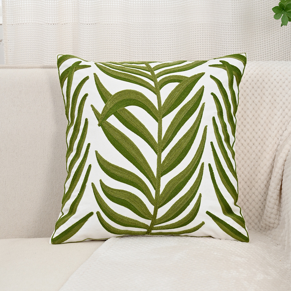 Nordic ins sala de estar toalla bordada sofá almohada cojín pequeño modelo fresco habitación almohada de respaldo de cabecera funda de almohada
