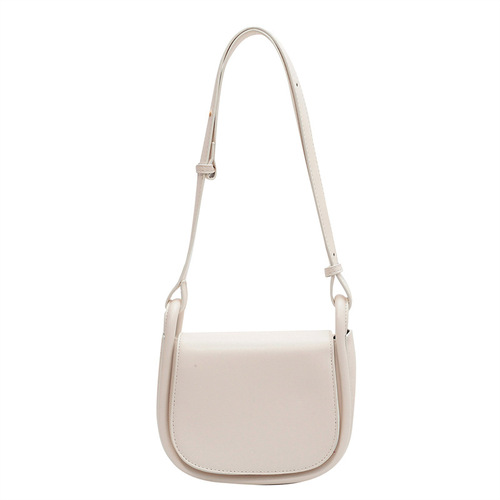 ins summer popular retro small bag women's new textured saddle bag foreign style versatile single shoulder crossbody bag