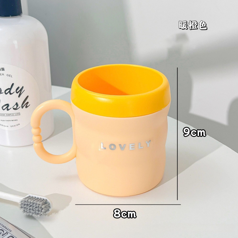 学生宿舍刷牙洗漱杯漱口收纳杯子家用漱口杯双色竹节加厚防摔耐用|undefined