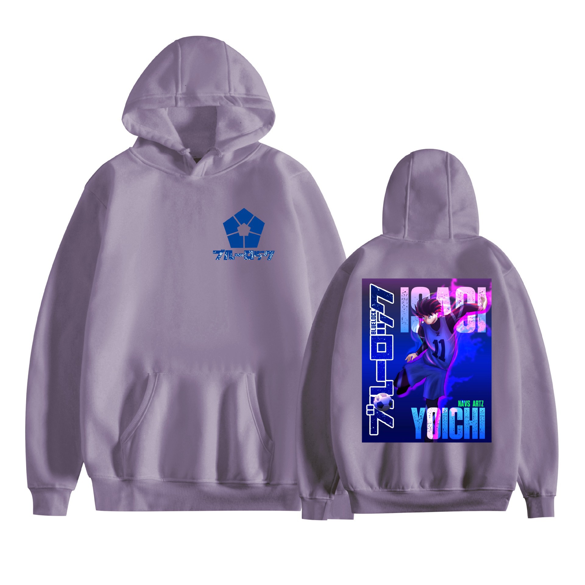 Nuevo estilo transfronterizo BLUE LOCK azul prisión animación periféricos hombres y mujeres suéter con capucha suelto casual