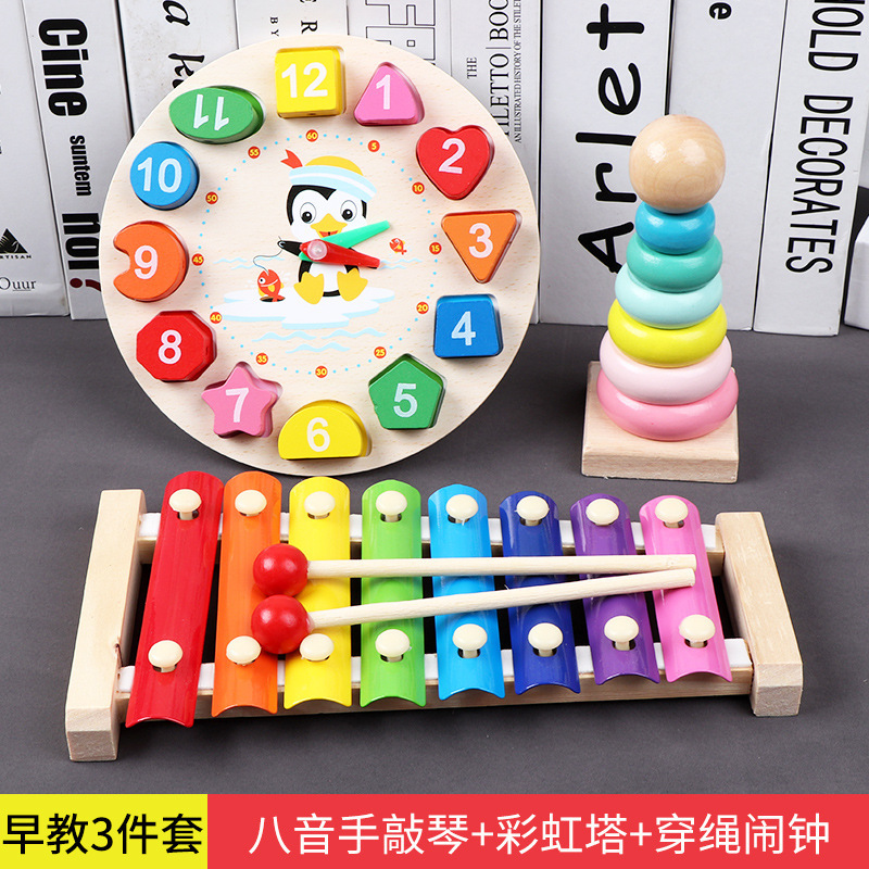 子供の子供の八音の手は小さい木琴の12ヶ月の音楽器の1-2-3歳の赤ちゃんの益智の早教のおもちゃを叩きます。|undefined