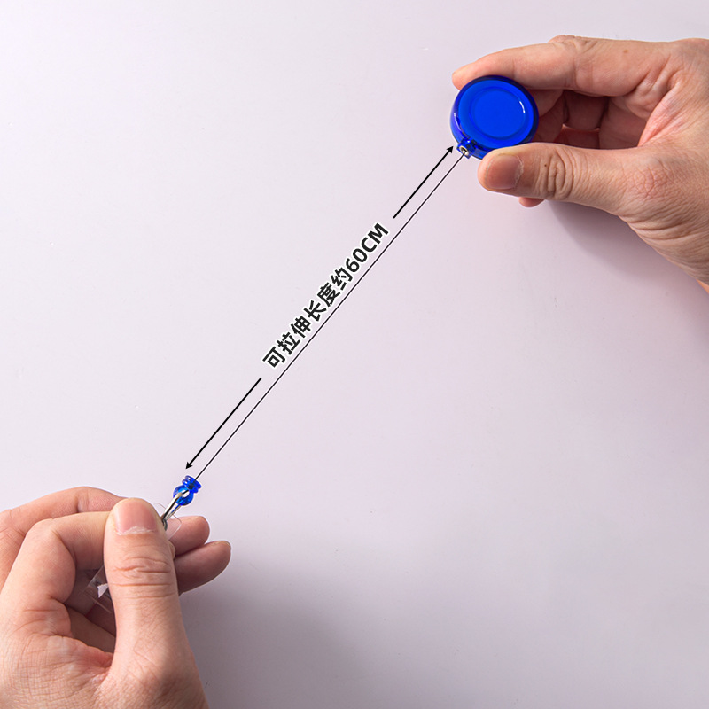 塑料護士佩戴伸縮扣易拉扣防丟器圓形易拉得卡套證件懸掛批發定製