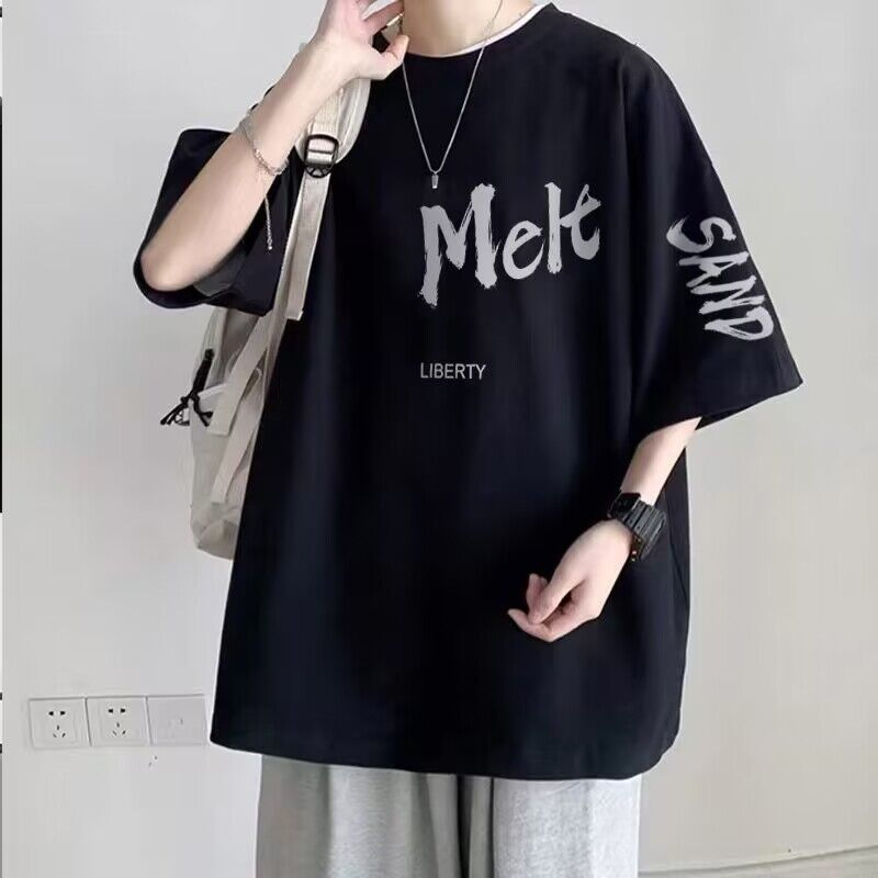 Heavyweight Cotton Plus Size 100-150kg Short-Sleeve Men's Summer Trendy Loose T-Shirt