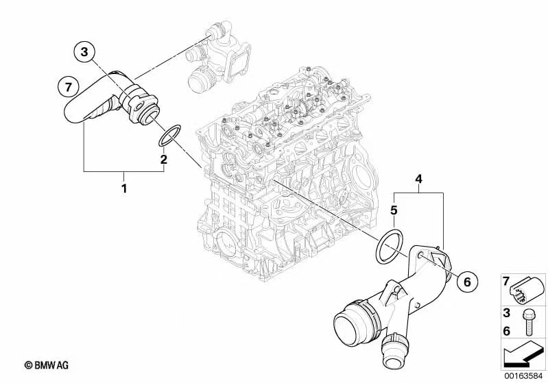 Manufacturers supply car radiator pipe car water pipe joint 11537505055 11537560130