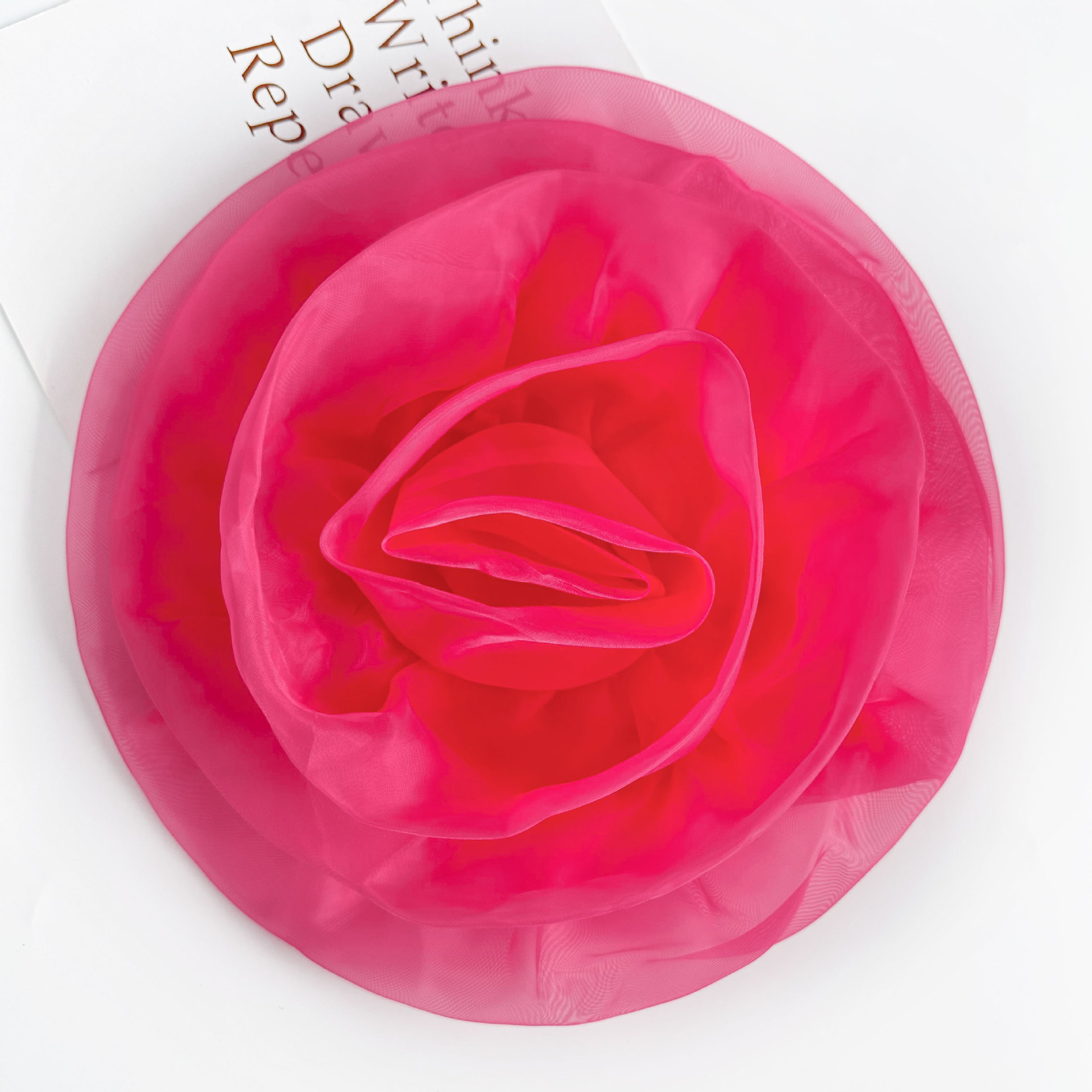 3D ogan camellia hecha a mano DIY material de decoración de cabello vestido de boda vestido de baile accesorios de ropa de espectáculo
