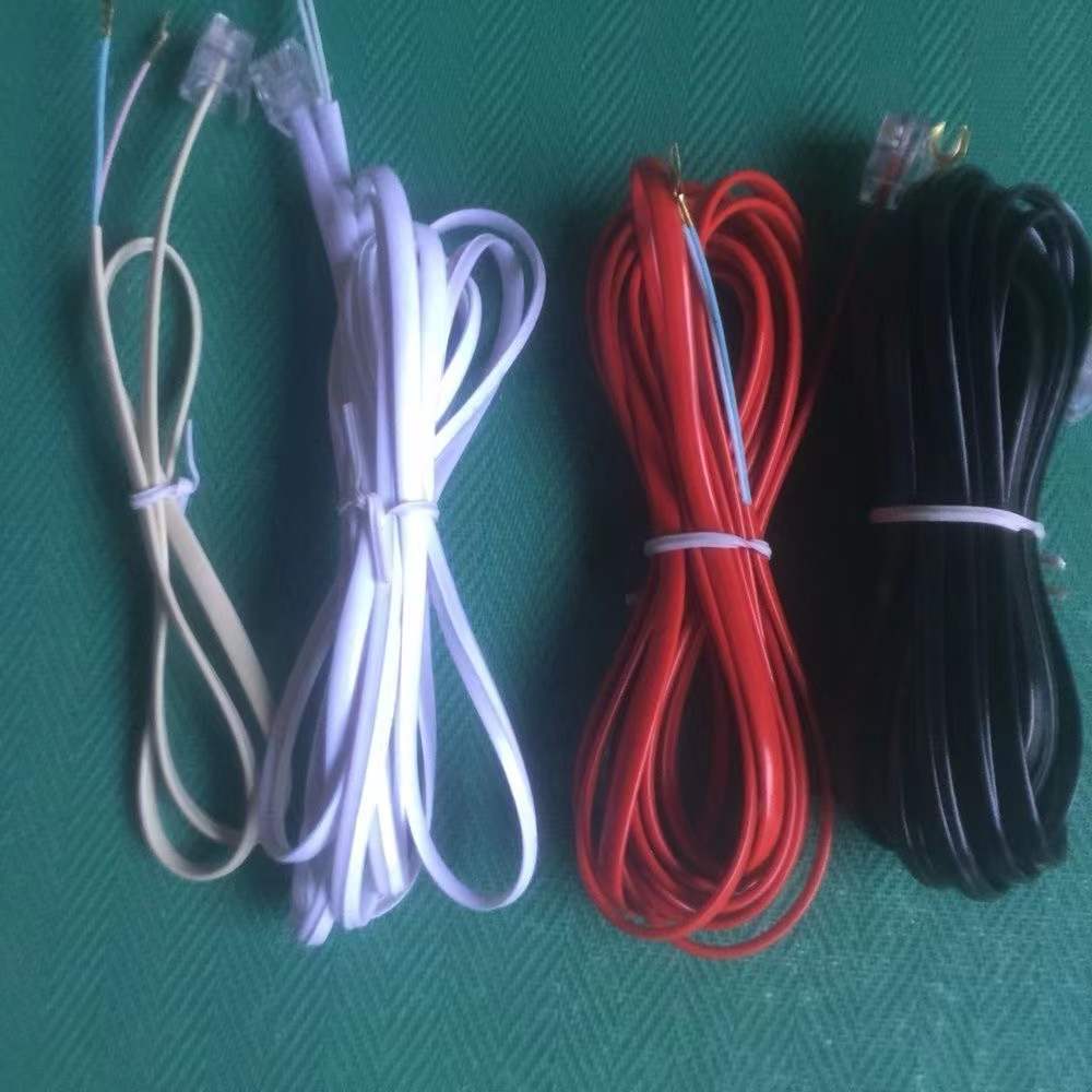 2芯成品Y叉电话线0.5m1m5m10m15m20m50米带单水晶头Y头电话连接线