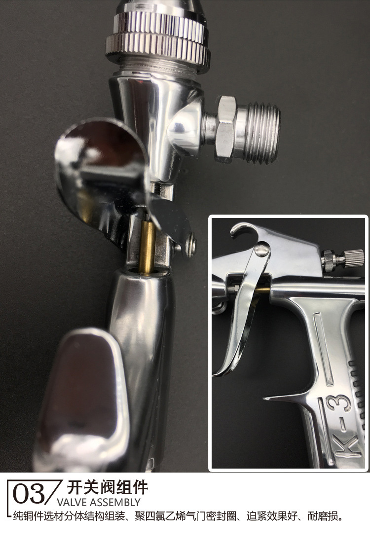 Free Shipping Original Small Spray Gun K3 R2 Spray Paint Gun 0.5 Caliber Leather Repair Spray Gun Small Area Wholesale