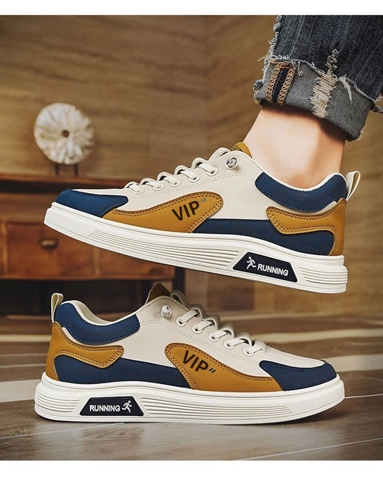 Giày sneaker nam đế mềm thoáng khí phối màu, dây thun co giãn, kiểu Hàn — Màu Kaki Z908-1, Z908-1 Trắng Xanh Lục, Z908-1 trắng xanh chi tiết 16